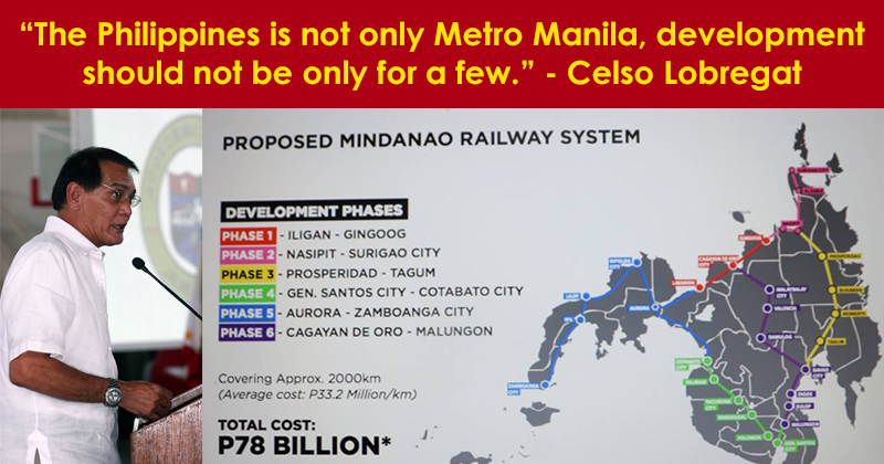 The Mindanao Rail System is needed say many